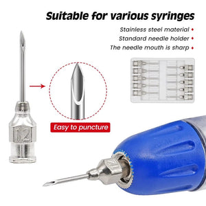 Planet Gates 10 Pcs/boxs Farm Animals Injection Needle 304 Stainless Steel Dispensing Needle Syringe Poultry Small Veterinary Supplies