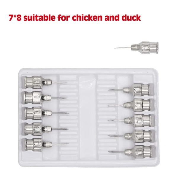 Planet Gates 10 Pcs/boxs Farm Animals Injection Needle 304 Stainless Steel Dispensing Needle Syringe Poultry Small Veterinary Supplies