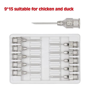 Planet Gates 10 Pcs/boxs Farm Animals Injection Needle 304 Stainless Steel Dispensing Needle Syringe Poultry Small Veterinary Supplies