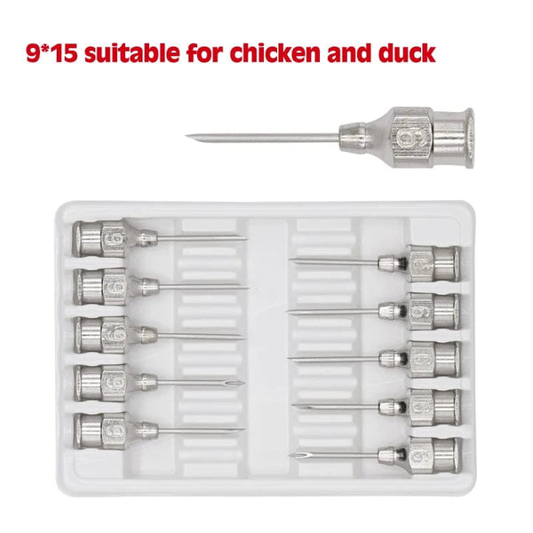 Planet Gates 10 Pcs/boxs Farm Animals Injection Needle 304 Stainless Steel Dispensing Needle Syringe Poultry Small Veterinary Supplies