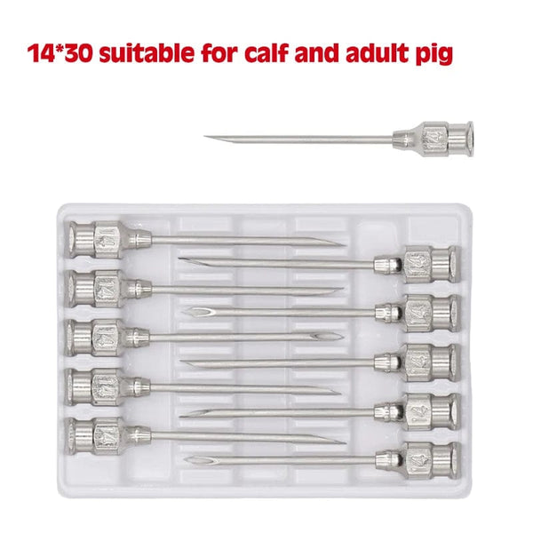 Planet Gates 10 Pcs/boxs Farm Animals Injection Needle 304 Stainless Steel Dispensing Needle Syringe Poultry Small Veterinary Supplies