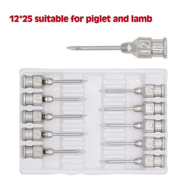 Planet Gates 10 Pcs/boxs Farm Animals Injection Needle 304 Stainless Steel Dispensing Needle Syringe Poultry Small Veterinary Supplies