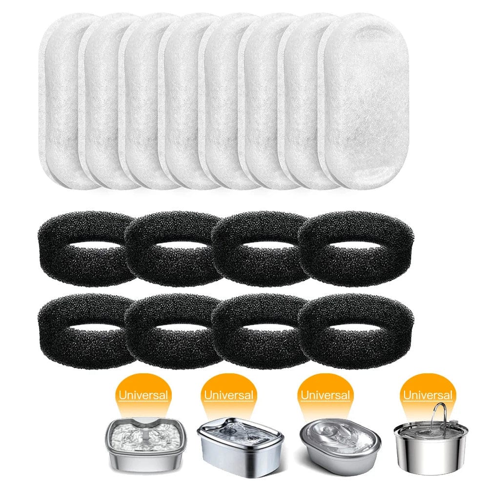 Planet Gates 10 PCS / CHINA Replacement Filters For Cat Dog Water Fountain Stainless Steel Dispenser Feeders Pet Fountain Activated Carbon Replaced Filter
