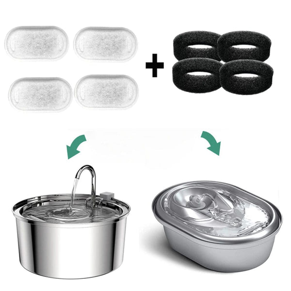 Planet Gates 10 PCS / CHINA Replacement Filters For Cat Dog Water Fountain Stainless Steel Dispenser Feeders Pet Fountain Activated Carbon Replaced Filter