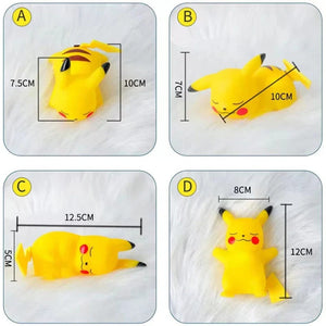 Planet Gates 10 Pcs Hot Pokemon Pikachu Night Light Glowing Anime Figures Toy Pokemon Pikachu Cute Bedside Led Lamp Kawaii Children Gift