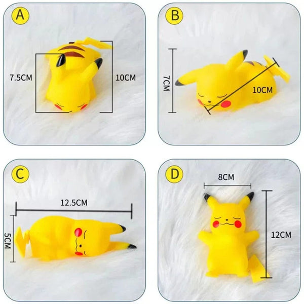 Planet Gates 10 Pcs Hot Pokemon Pikachu Night Light Glowing Anime Figures Toy Pokemon Pikachu Cute Bedside Led Lamp Kawaii Children Gift
