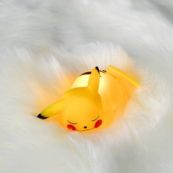 Planet Gates 10 Pcs Hot Pokemon Pikachu Night Light Glowing Anime Figures Toy Pokemon Pikachu Cute Bedside Led Lamp Kawaii Children Gift