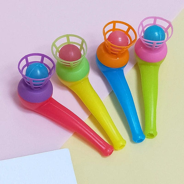 Planet Gates 10 Pcs Random 10Pcs Plastic Pipe Blowing Ball Toys For Kids Outdoor Sports Games Balance Training Learning Toys Children Funny Gifts