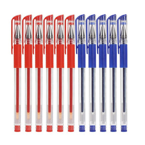 Planet Gates 10 Pcs/Set Gel Pens 0.5mm Bullet Tip Ballpoint Pens Black/Blue/Red Ink School Stationery Writing Supplies office accessories