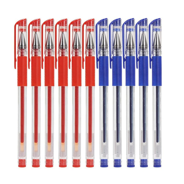 Planet Gates 10 Pcs/Set Gel Pens 0.5mm Bullet Tip Ballpoint Pens Black/Blue/Red Ink School Stationery Writing Supplies office accessories