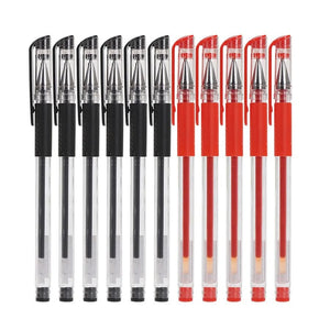 Planet Gates 10 Pcs/Set Gel Pens 0.5mm Bullet Tip Ballpoint Pens Black/Blue/Red Ink School Stationery Writing Supplies office accessories