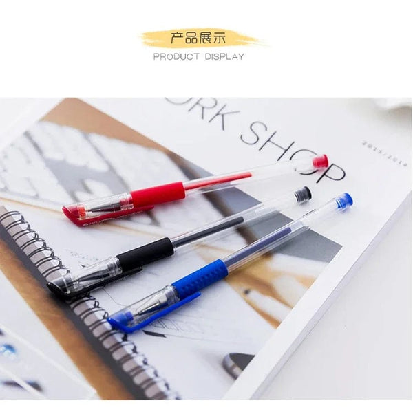 Planet Gates 10 Pcs/Set Gel Pens 0.5mm Bullet Tip Ballpoint Pens Black/Blue/Red Ink School Stationery Writing Supplies office accessories