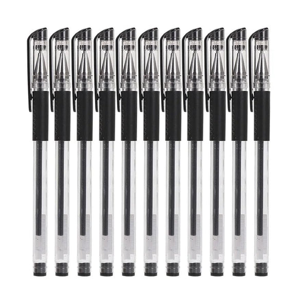 Planet Gates 10 Pcs/Set Gel Pens 0.5mm Bullet Tip Ballpoint Pens Black/Blue/Red Ink School Stationery Writing Supplies office accessories