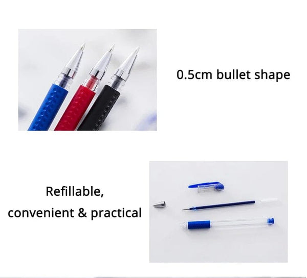 Planet Gates 10 Pcs/Set Gel Pens 0.5mm Bullet Tip Ballpoint Pens Black/Blue/Red Ink School Stationery Writing Supplies office accessories