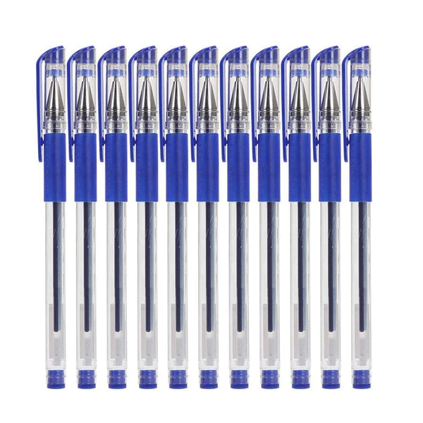 Planet Gates 10 Pcs/Set Gel Pens 0.5mm Bullet Tip Ballpoint Pens Black/Blue/Red Ink School Stationery Writing Supplies office accessories