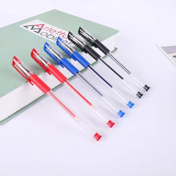 Planet Gates 10 Pcs/Set Gel Pens 0.5mm Bullet Tip Ballpoint Pens Black/Blue/Red Ink School Stationery Writing Supplies office accessories