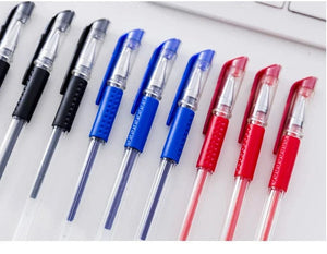 Planet Gates 10 Pcs/Set Gel Pens 0.5mm Bullet Tip Ballpoint Pens Black/Blue/Red Ink School Stationery Writing Supplies office accessories