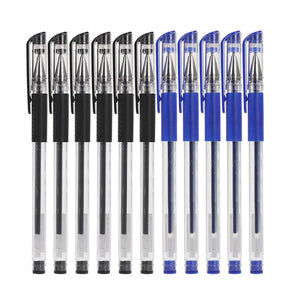 Planet Gates 10 Pcs/Set Gel Pens 0.5mm Bullet Tip Ballpoint Pens Black/Blue/Red Ink School Stationery Writing Supplies office accessories