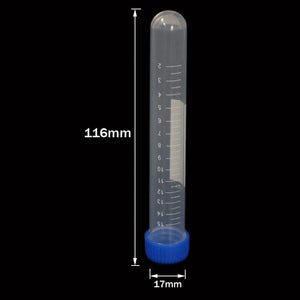 Planet Gates 10 Pieces 50ML/15ML/10ML Laboratory Sample Screw Round Bottom Plastic Test Tube Ep Tube with Scale Screw Cap Centrifuge Tube