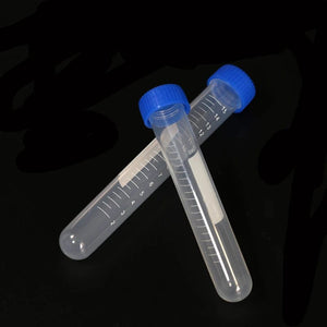 Planet Gates 10 Pieces 50ML/15ML/10ML Laboratory Sample Screw Round Bottom Plastic Test Tube Ep Tube with Scale Screw Cap Centrifuge Tube