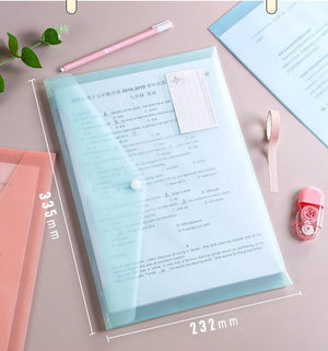 Planet Gates 10 Pieces File Bag Plastic 16C A4 Paper Storage Folder PP Transparent Portfolio Policy Briefcase with Label Waterproof File Bag