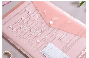 Planet Gates 10 Pieces File Bag Plastic 16C A4 Paper Storage Folder PP Transparent Portfolio Policy Briefcase with Label Waterproof File Bag