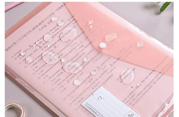 Planet Gates 10 Pieces File Bag Plastic 16C A4 Paper Storage Folder PP Transparent Portfolio Policy Briefcase with Label Waterproof File Bag