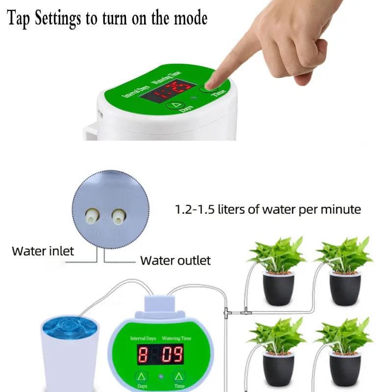 Planet Gates 10 potted flowers An intelligent timed automatic flower waterer, potted lazy watering, drip water seepage water applicator, gardening green plant