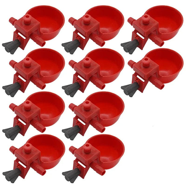 Planet Gates 10 sets / CHINA 5/10sets Chicken Water Bowl Hens Quail Birds Drinking Bowls Water for Chicken Coop Chick Nipple Drinkers Poultry Farm Animal