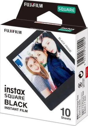 Planet Gates 10 Sheets Black / CHINA Fujifilm Instax Square White Edge Black Films Photo Paper (10-200 pcs) for Instax SQ10 SQ6 Instant Camera Share SP-3 Printer