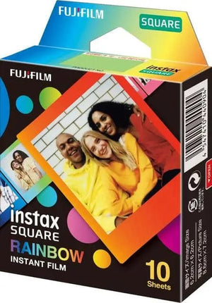Planet Gates 10 Sheets Rainbow / CHINA Fujifilm Instax Square White Edge Black Films Photo Paper (10-200 pcs) for Instax SQ10 SQ6 Instant Camera Share SP-3 Printer