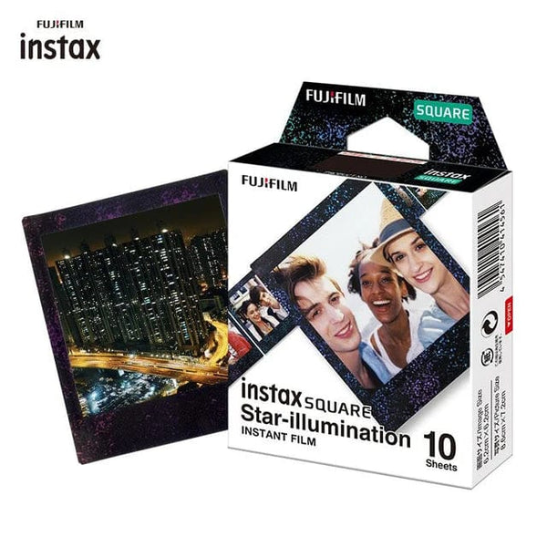 Planet Gates 10 Sheets Stars / CN Fujifilm Instax Square White Edge Black Films Photo Paper (10-50 pcs) for Instax SQ10 SQ6 Instant Camera Share SP-3 Printer
