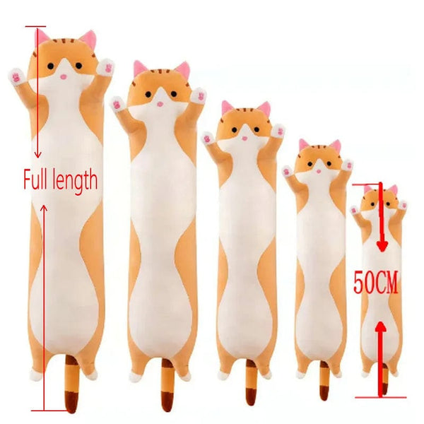 Planet Gates 10 Styles 50-150cm Long Cat Plush Toys Stuffed Soft Pause Office Nap Doll Bed Sleepping Pillow Home Decor Birthday Girls Gifts
