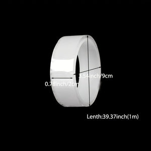 Planet Gates 100.0cm(1m) 1pc, Transparent Nano Tape Washable Reusable Double-Sided Tape Adhesive Nano Traceless Sticker Removable Universal Disks Glue