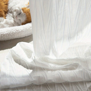 Planet Gates 100.0cm*200.0cm / White 1pc Velvet Window Sheer Curtain Suitable For Living Room, Bedroom, Kitchen, Bathroom, Home Decor, Room Decor