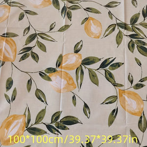 Planet Gates 100*100 1pc Tablecloth, Lemon Tree Flower Nordic Style PVC Waterproof And Oil-proof Tablecloth, Dust-proof Decorative Cloth, Tablecloth For Living Room, Coffee Table