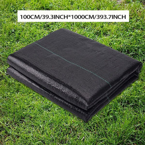 Planet Gates 100*1000cm 1 Pack, Garden Weed Barrier Landscape Fabric, Weed Block Fabric, Woven Mulch For Landscaping Ground Cover Weed Control Fabric, Black Garden Bed Liner