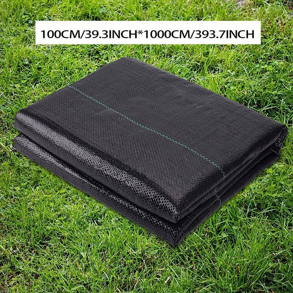 Planet Gates 100*1000cm 1 Pack, Garden Weed Barrier Landscape Fabric, Weed Block Fabric, Woven Mulch For Landscaping Ground Cover Weed Control Fabric, Black Garden Bed Liner