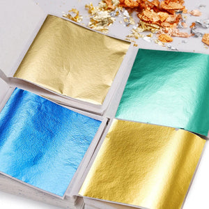 Planet Gates 100-200sheets Imitation Gold Foil Paper Leaf Gilding DIY Epoxy Resin Mold Jewelry Making Filling Decorate Resin Crafts Tool