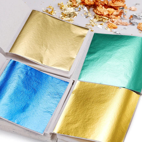 Planet Gates 100-200sheets Imitation Gold Foil Paper Leaf Gilding DIY Epoxy Resin Mold Jewelry Making Filling Decorate Resin Crafts Tool