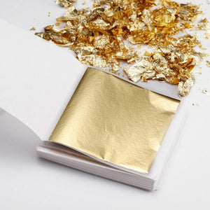 Planet Gates 100-200sheets Imitation Gold Foil Paper Leaf Gilding DIY Epoxy Resin Mold Jewelry Making Filling Decorate Resin Crafts Tool