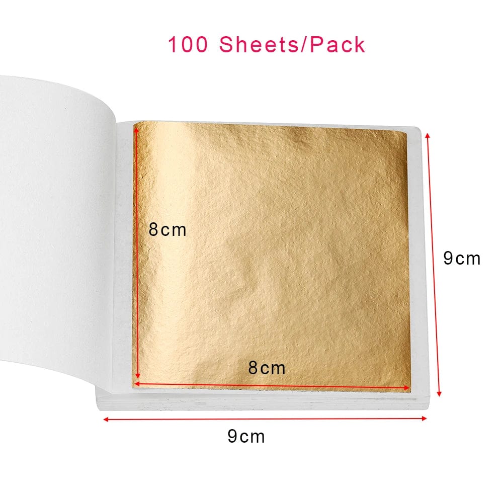 Planet Gates 100-200sheets Imitation Gold Foil Paper Leaf Gilding DIY Epoxy Resin Mold Jewelry Making Filling Decorate Resin Crafts Tool