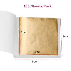 Planet Gates 100-200sheets Imitation Gold Foil Paper Leaf Gilding DIY Epoxy Resin Mold Jewelry Making Filling Decorate Resin Crafts Tool