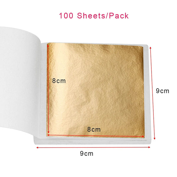 Planet Gates 100-200sheets Imitation Gold Foil Paper Leaf Gilding DIY Epoxy Resin Mold Jewelry Making Filling Decorate Resin Crafts Tool