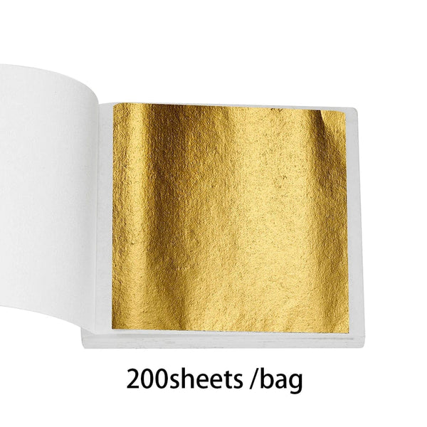 Planet Gates 100-200sheets Imitation Gold Foil Paper Leaf Gilding DIY Epoxy Resin Mold Jewelry Making Filling Decorate Resin Crafts Tool