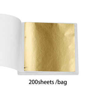 Planet Gates 100-200sheets Imitation Gold Foil Paper Leaf Gilding DIY Epoxy Resin Mold Jewelry Making Filling Decorate Resin Crafts Tool