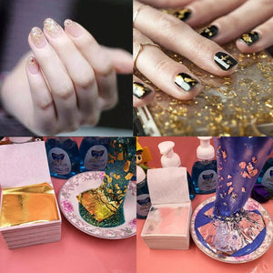 Planet Gates 100-200sheets Imitation Gold Foil Paper Leaf Gilding DIY Epoxy Resin Mold Jewelry Making Filling Decorate Resin Crafts Tool