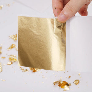 Planet Gates 100-200sheets Imitation Gold Foil Paper Leaf Gilding DIY Epoxy Resin Mold Jewelry Making Filling Decorate Resin Crafts Tool
