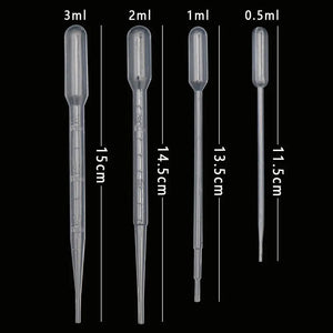 Planet Gates 100/250PCS Multi-function Disposable Dropper Transparent Pipettes Liquid Transfer Graduated Pipettes Lab Test Tubes Supplies