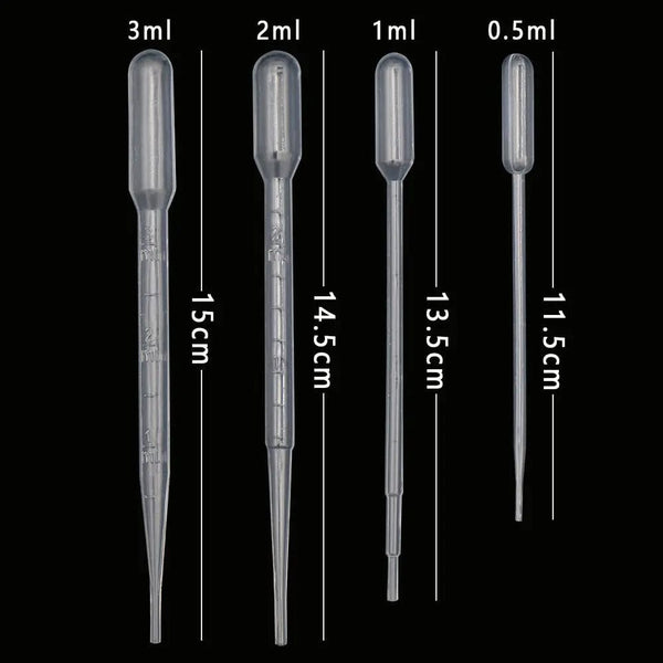 Planet Gates 100/250PCS Multi-function Disposable Dropper Transparent Pipettes Liquid Transfer Graduated Pipettes Lab Test Tubes Supplies